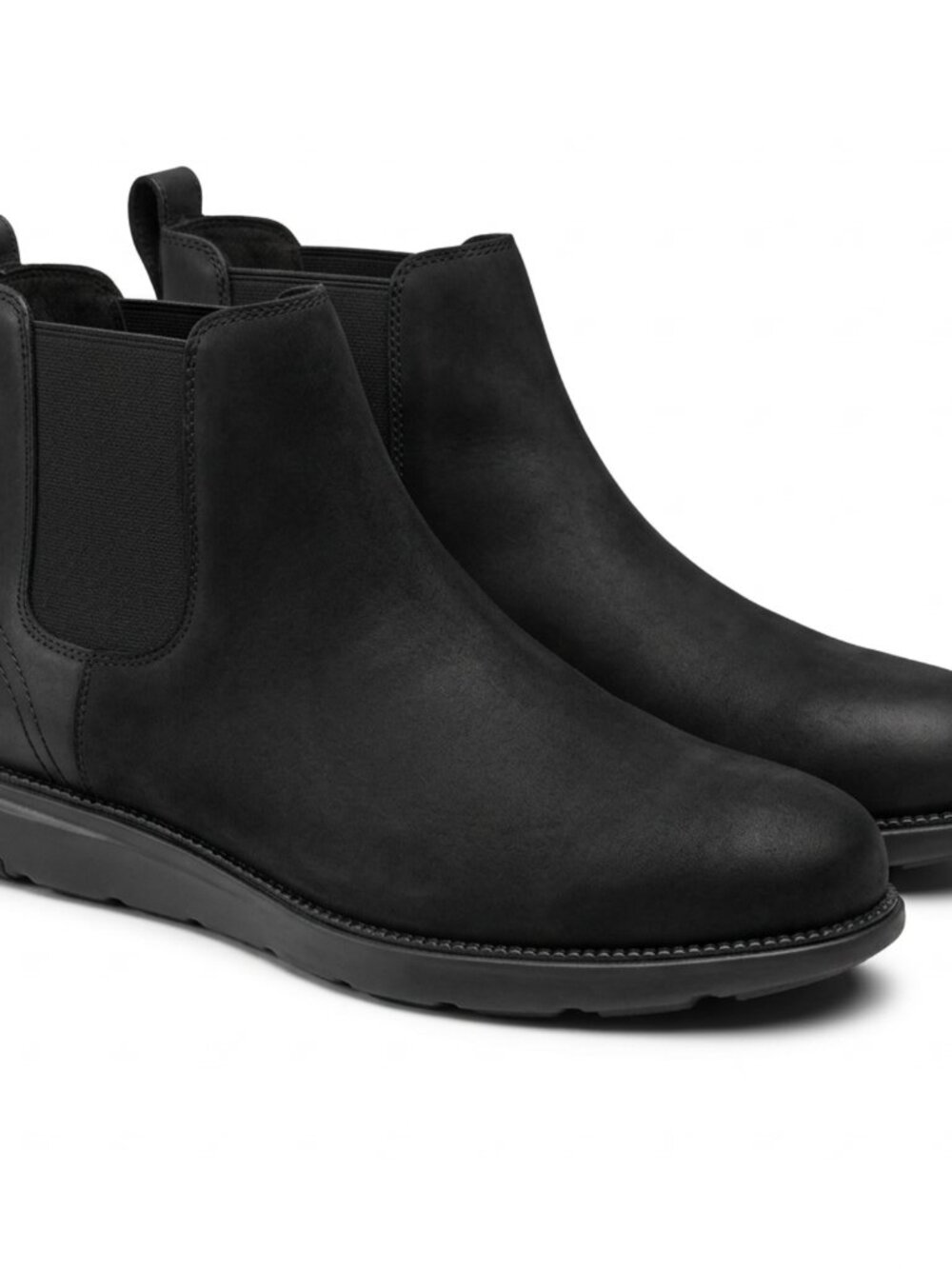 Cole Haan Grand Atlantic Chelsea Boots Mens Size 13W Black Nubuck Chelsea Ankle